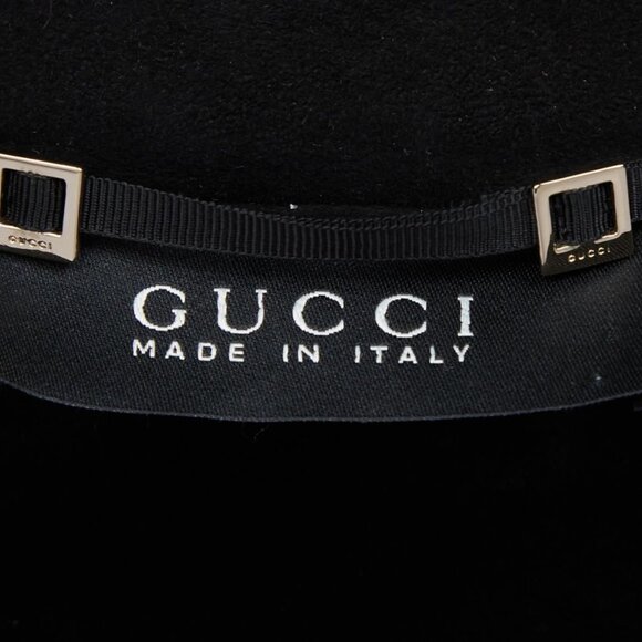 Gucci Tom Ford Fall Winter 2003 Black Suede Shearling Jacket Coat Y2K Vintage - Picture 6 of 16